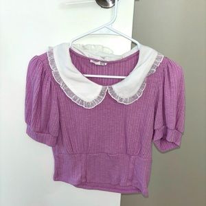 Pink Cropped Blouse